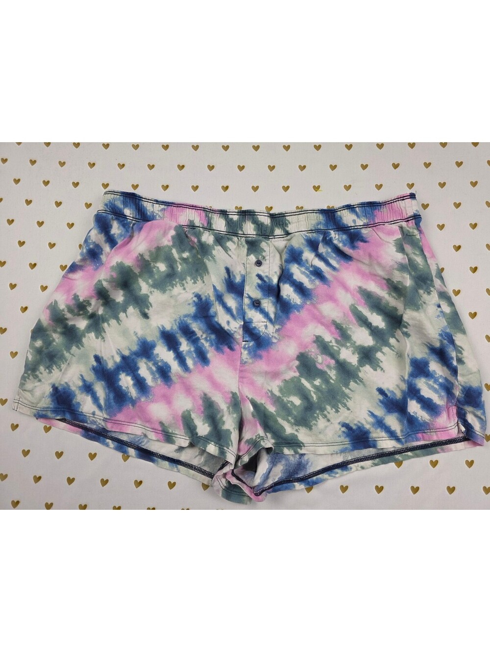 Victorias Secret PINK Tye Dye Large Sleep Shorts Boxers Pajama Bottoms